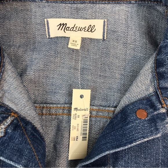 ⚜️*•.Madewell The Jean Jacket in Pinter Wash Size XS NWT.•*⚜️ - Picture 12 of 14